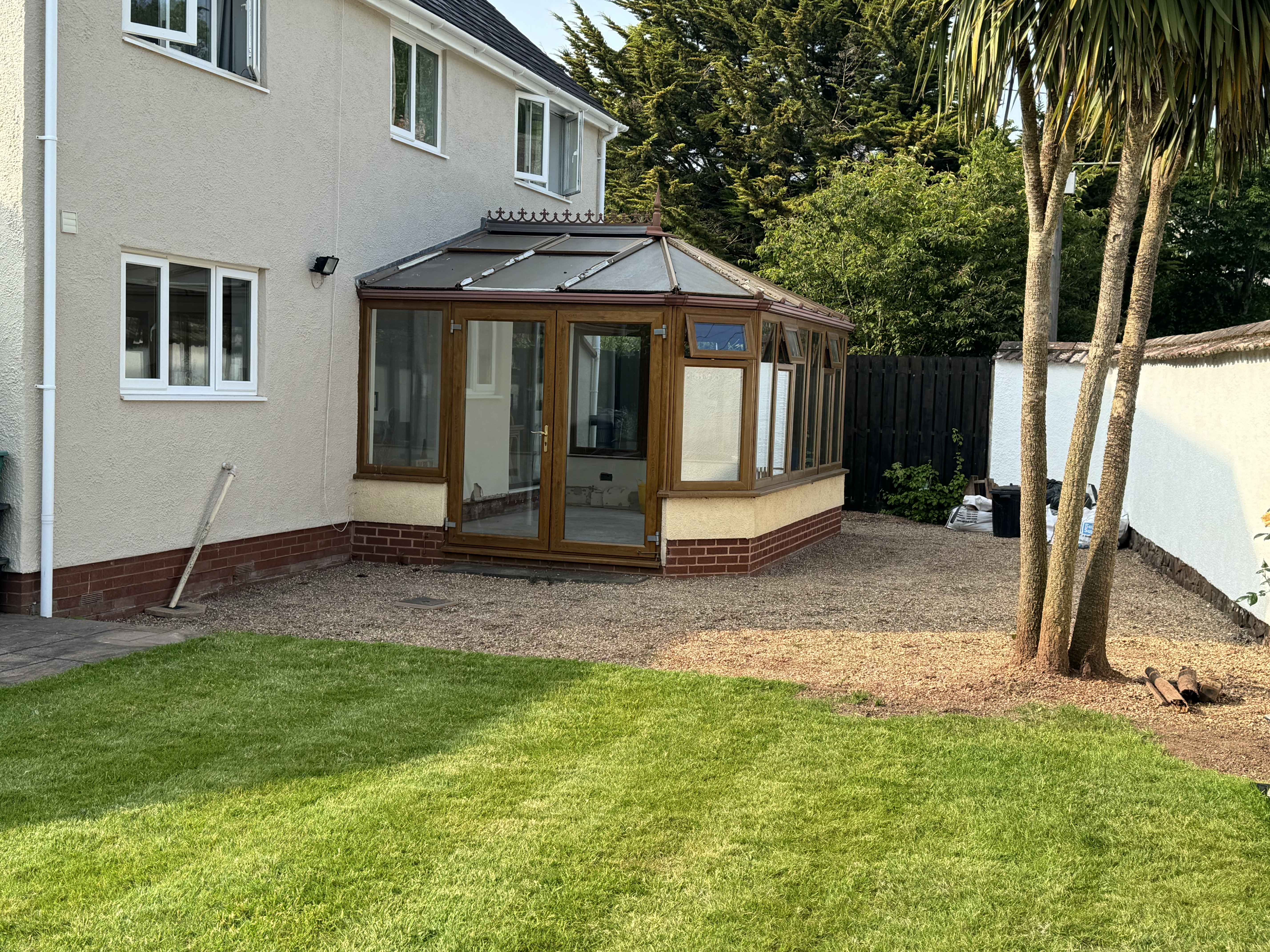 The old conservatory prior to removal