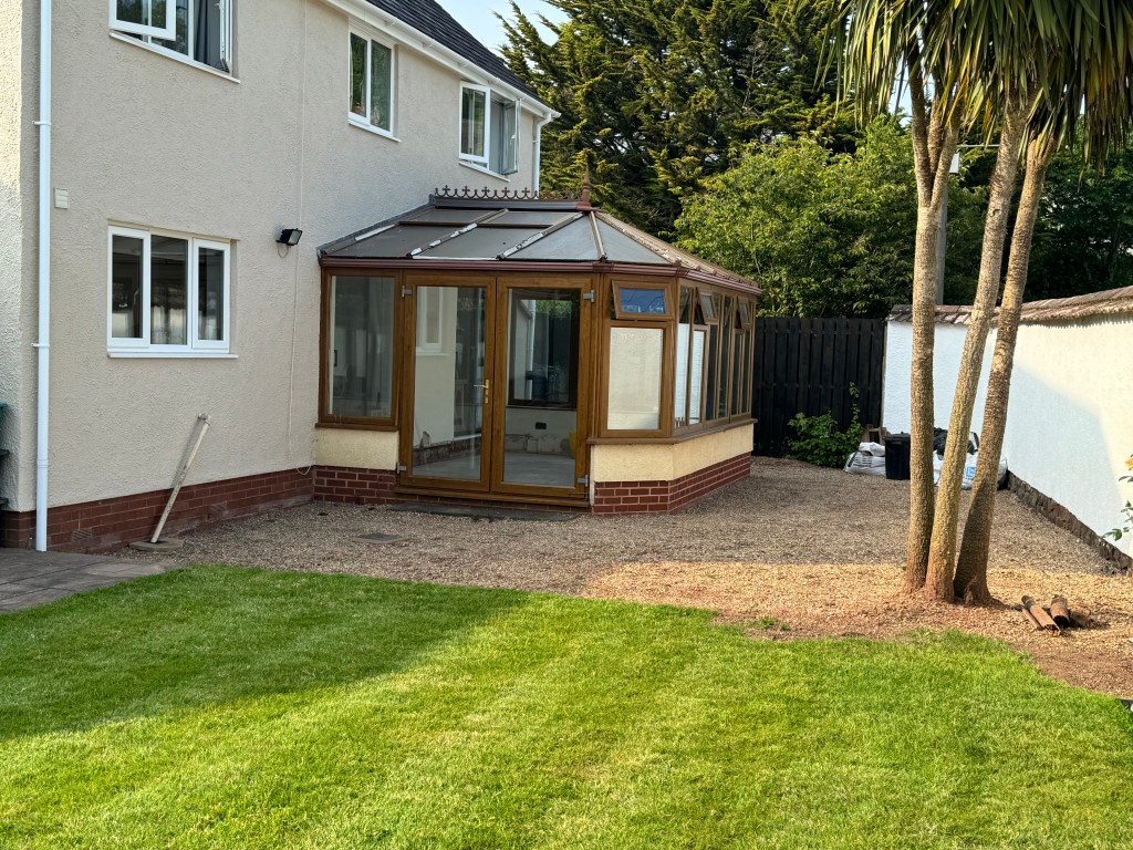 The old conservatory prior to removal